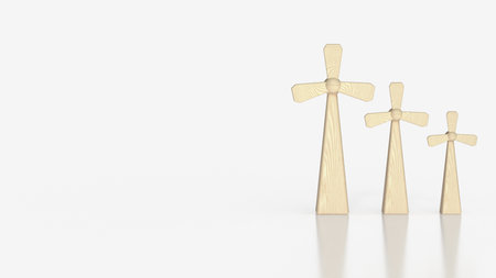 Windmill  for Energy or eco concept 3d rendering.の写真素材