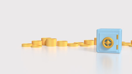 Safe deposit box for Earn or Business concept 3d Rendering.の写真素材