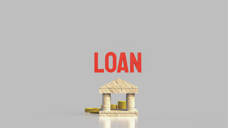Loan and coins for Business concept 3d Rendering,finance or earn concept.の写真素材