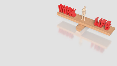 Work and Life for Background concept 3d Rendering.の写真素材