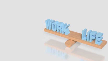 Work and Life for Background concept 3d Rendering.の写真素材