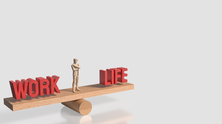 Work and Life for Background concept 3d Rendering.の写真素材