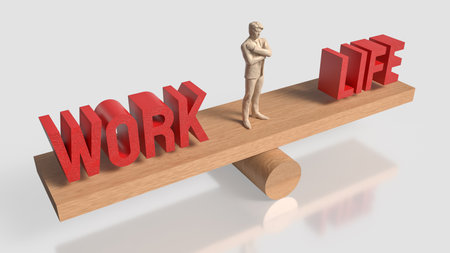 Work and Life for Background concept 3d Rendering.の写真素材