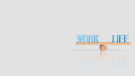 Work and Life for Background concept 3d Rendering.の写真素材