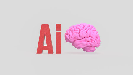 Ai and Brain for Technology concept 3d Rendering.