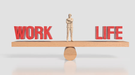 Work and Life for Background concept 3d Rendering.の写真素材