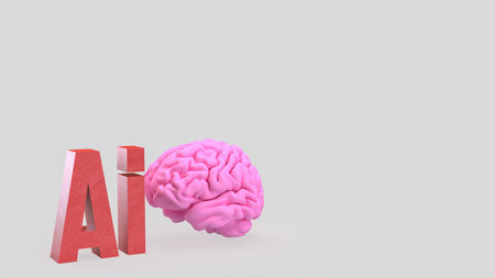 Ai and Brain for Technology concept 3d Rendering.