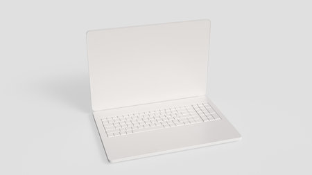 White Notebook on clear Background  for Technology or Business concept 3d Rendering.の写真素材