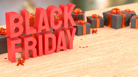 Luxury black gift boxes with shiny orange ribbons and bows, elegant holiday presents for celebration, Christmas, or special occasions, premium background with warm light.の写真素材