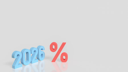 Tax year 2026 percentage concept representing tax rate finance calculation economic planning and...