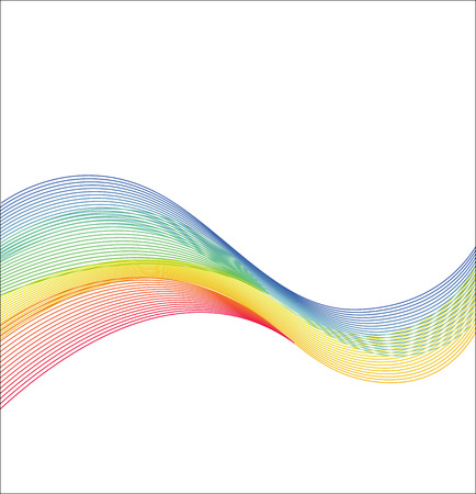 Abstract rainbow wave vector のイラスト素材