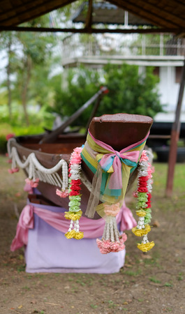 old thai longtail boatの写真素材