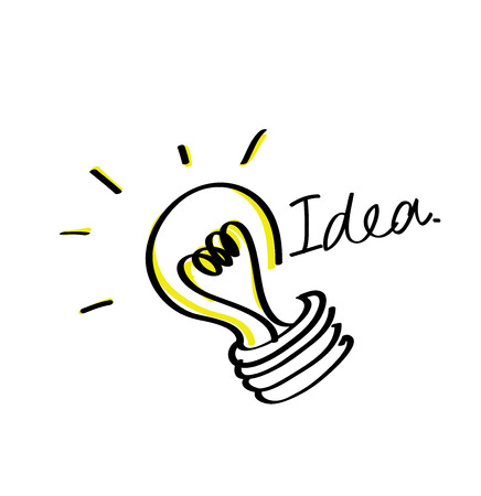 Light bulb idea vector icon のイラスト素材