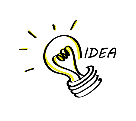 Bulb light idea vector illustration のイラスト素材