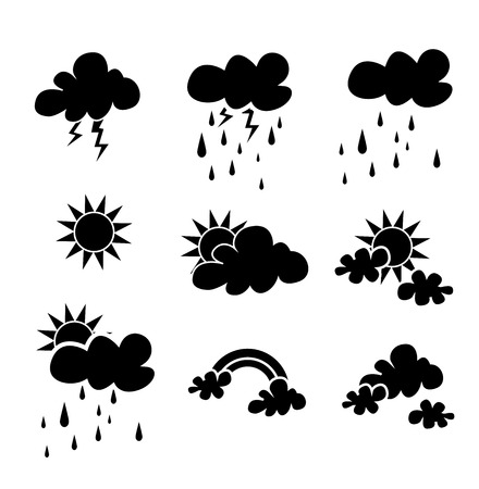 Weather icons set - vector のイラスト素材