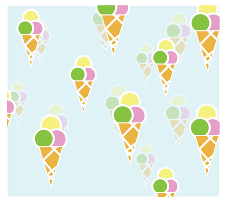 icecream pattern for backgroundのイラスト素材