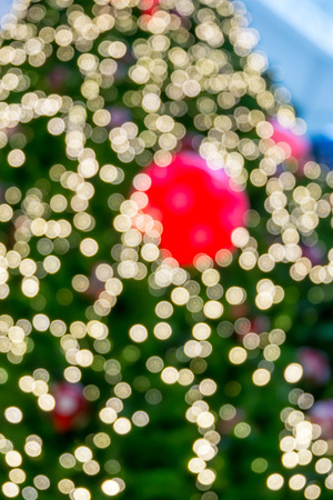 abstract of Christmas tree light bokeh for backgroundの写真素材