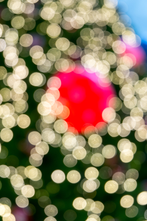 abstract of Christmas tree light bokeh for background の写真素材