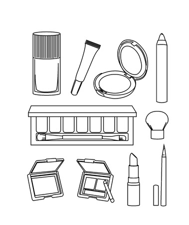 Set of cosmetic icon vector のイラスト素材
