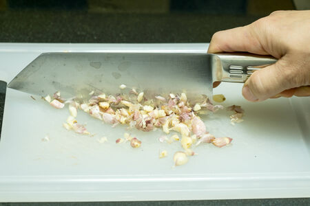 Mince Garlicの写真素材