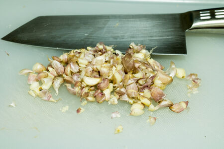 Mince Garlicの写真素材