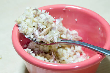 Mince Garlicの写真素材