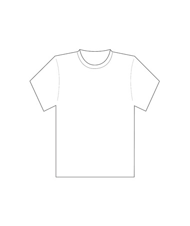 Men white T-shirt templateのイラスト素材