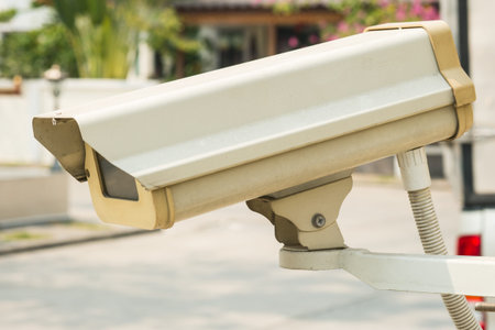 CCTV Camera in front of the village, residence