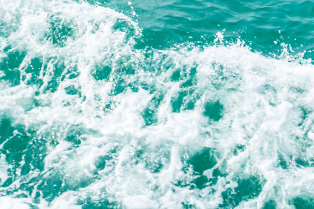 speed boat prop wash, white wake on ocean  wave,splash の写真素材