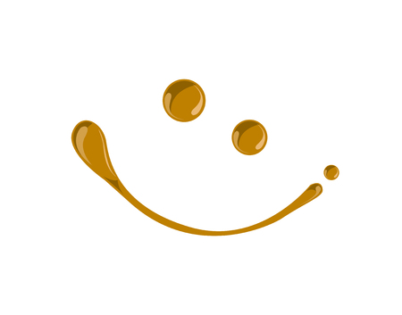 Caramel smiling face vector のイラスト素材
