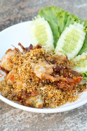 Soft-shelled Crab with gralic and pepperの写真素材