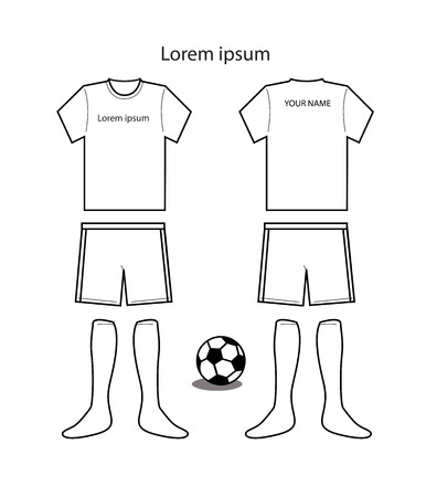 Soccer uniform template vectorのイラスト素材