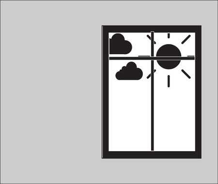 window on the sunny dayのイラスト素材