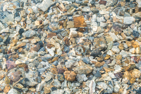 Stone with clear seaの写真素材
