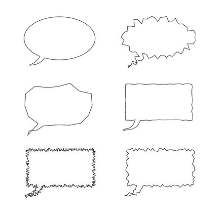 Collection of different shaped speech bubblesのイラスト素材