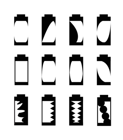 silhouette battery iconのイラスト素材