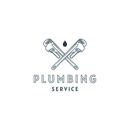 Plumbing service logo design - modern logoのイラスト素材