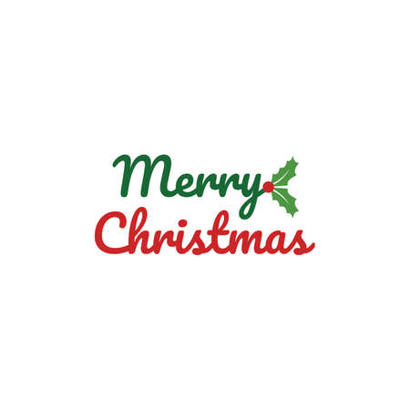 Merry Christmas text design. Vector logo, typography. Banner.のイラスト素材