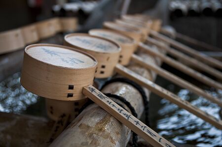 holy water ladles at a templeのeditorial素材