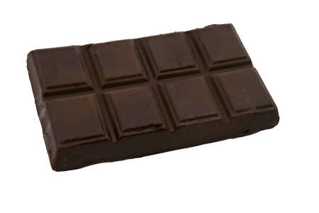 Closeup clipping chocolate on white background.の写真素材