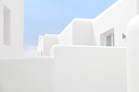 Local style white building Mykonosの写真素材