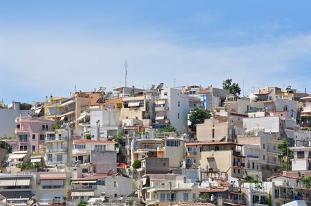 High density housing in Athens, Greeceの写真素材