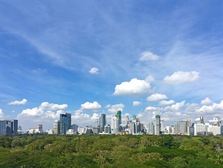 Bangkok skyline in a sunny day, Thailand.の写真素材