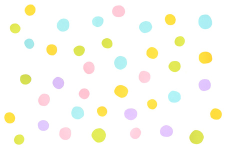 Pastel spots paper cut on white background - isolatedの写真素材