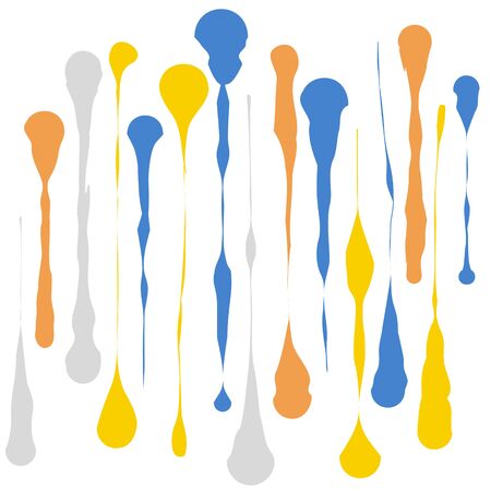 Colorful splash background with yellow, orange and blueのイラスト素材