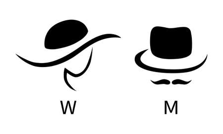 Toilet sign - male and femaleのイラスト素材
