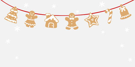 Christmas gingerbread  buntingのイラスト素材