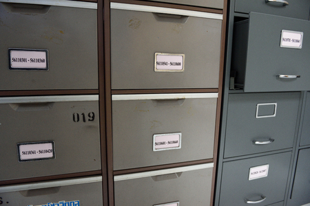 File folders in a filing cabinet,For document storageの写真素材