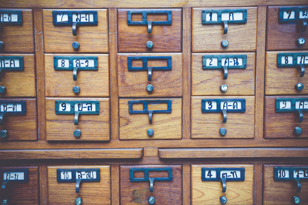 New Library Card Catalog for Search Booksの写真素材