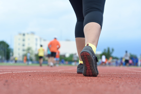 Jogging outdoors,People like jogging for healthの写真素材